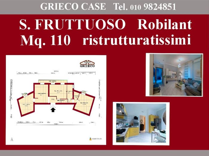 Appartamento quadrilocale in vendita in Via Marina di Robilant, San Fruttuoso, Genova