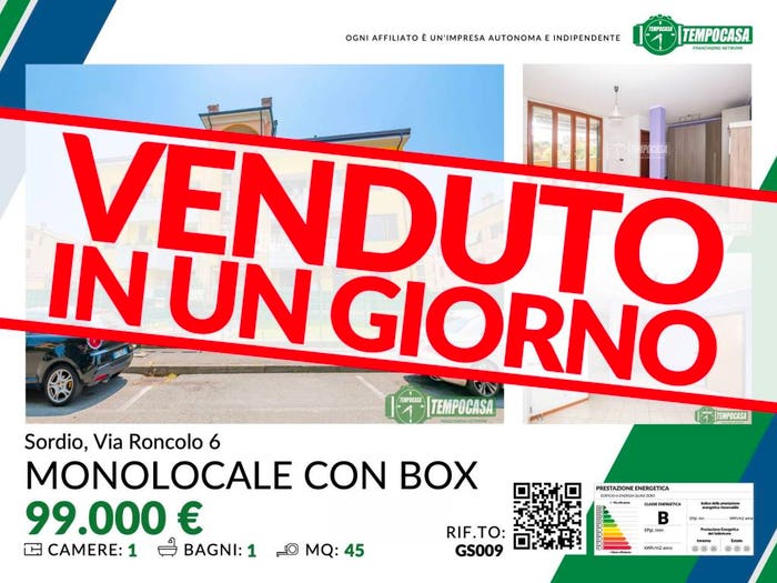 Appartamento monolocale in vendita in Via Roncolo, Sordio