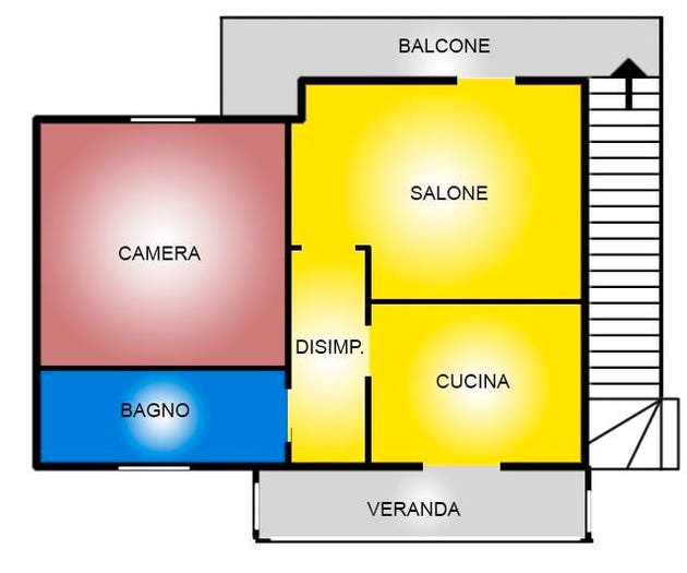 Appartamento bilocale in vendita in Via Augusta, Centro, Ladispoli