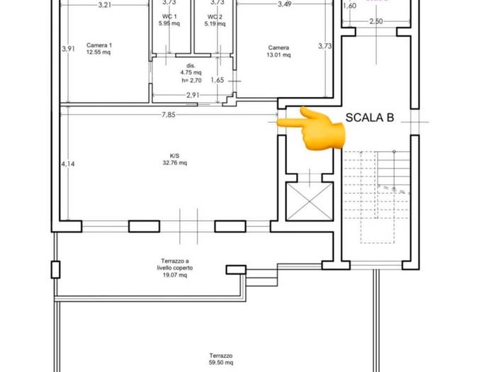 Appartamento trilocale in vendita in Via Dante Alighieri, Lanzara, Castel San Giorgio