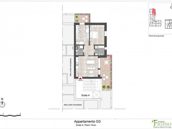 Appartamento trilocale in vendita in Via Ponte del Giuscano, Figino, Milano
