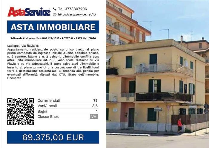 Casa trilocale in vendita in Via flavia, Centro, Ladispoli