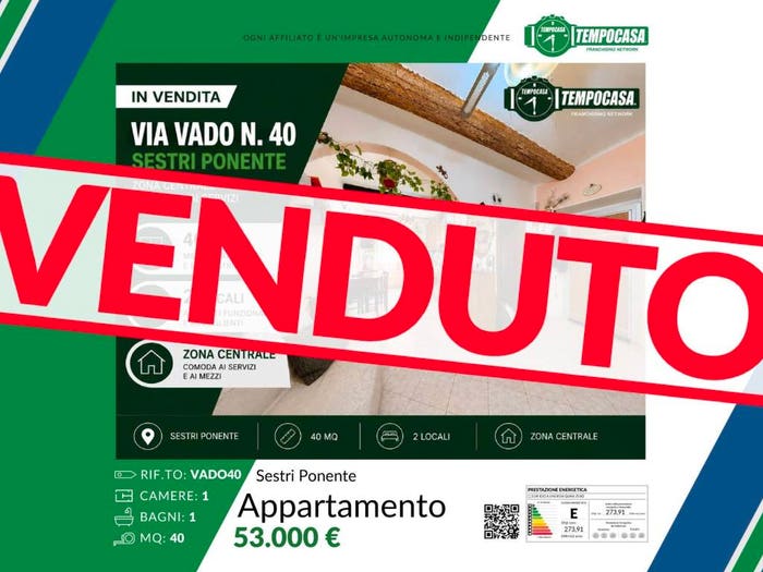 Appartamento bilocale in vendita in Via Vado, Sestri Ponente, Genova