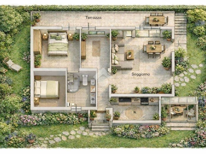 Appartamento quadrilocale in vendita in Via Carpi, Casal Bernocchi, Roma