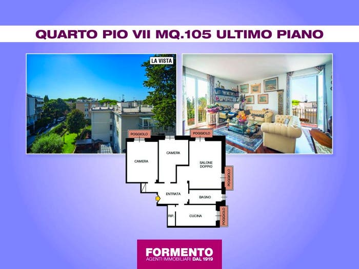 Appartamento con 6 locali in vendita in Viale Pio VII, Quarto, Genova