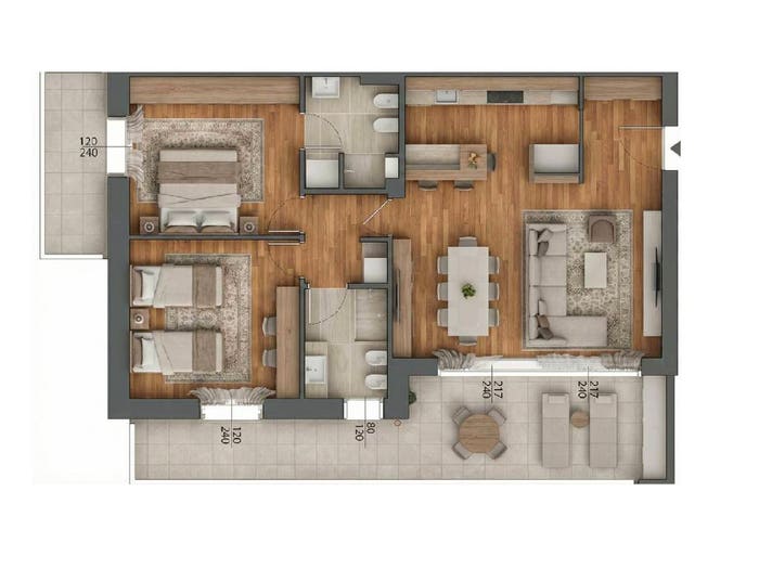 Appartamento trilocale in vendita in Via Filippo Turati, Curno