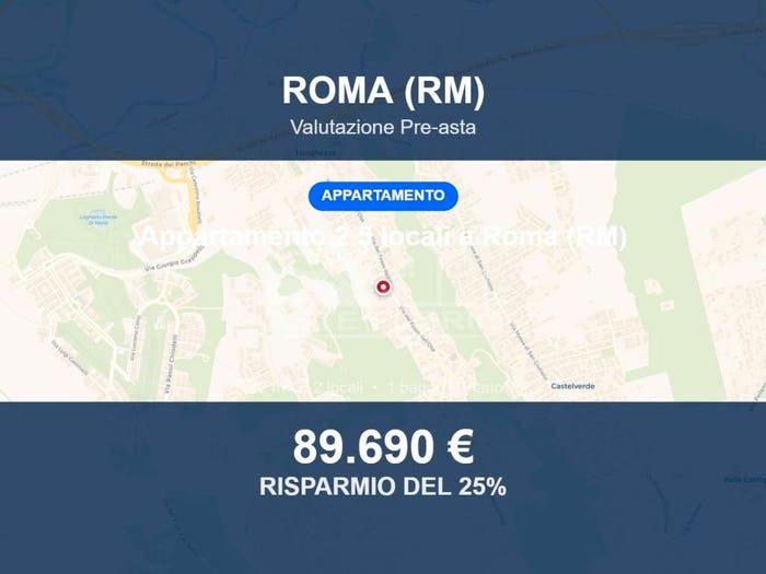 Appartamento bilocale in vendita in Via Pollutri, Castelverde, Roma