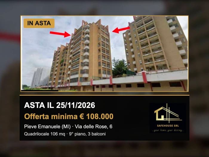 Appartamento quadrilocale in vendita in Via delle Rose, Centro, Pieve Emanuele