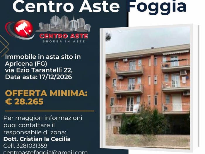 Appartamento quadrilocale in vendita in via Ezio Tarantelli Apricena FG Italia, Apricena