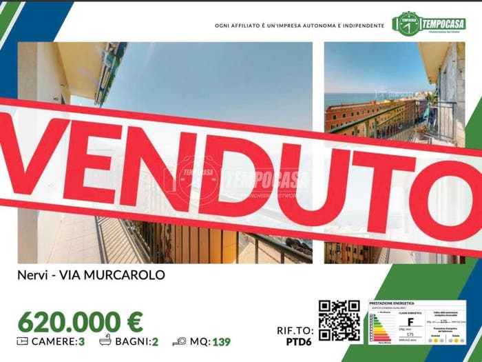 Appartamento con 5 locali in vendita in Via Murcarolo, Nervi, Genova