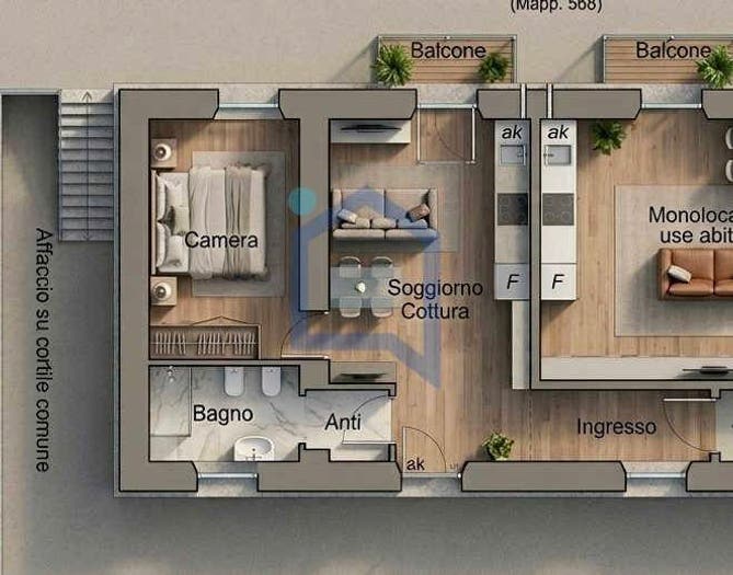 Appartamento bilocale in vendita in Via Thomas Alva Edison, Paderno d'Adda