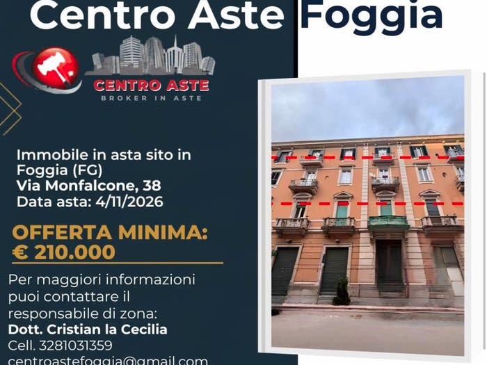 Appartamento con 6 locali in vendita in Via Monfalcone Foggia FG, Centro Storico, Foggia