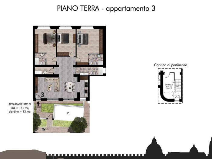 Appartamento quadrilocale in vendita in Via San Francesco, San Francesco, Pisa