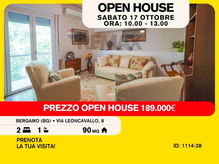 Appartamento trilocale in vendita in via Leoncavallo, Malpensata, Bergamo