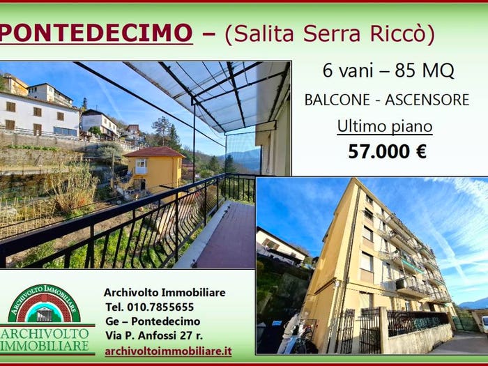 Appartamento trilocale in vendita in Salita Serra Riccò, Pontedecimo, Genova