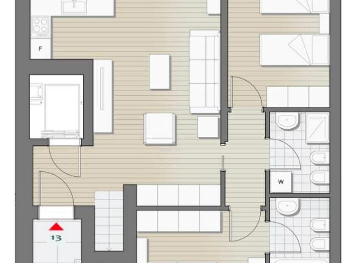 Appartamento trilocale in vendita in via puccini, Don Bosco Firmiano, Bolzano
