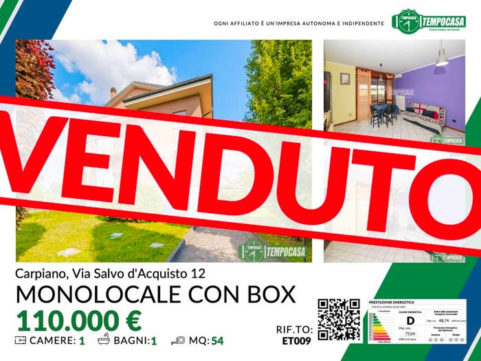 Appartamento monolocale in vendita in Via Salvo D'Acquisto, Carpiano