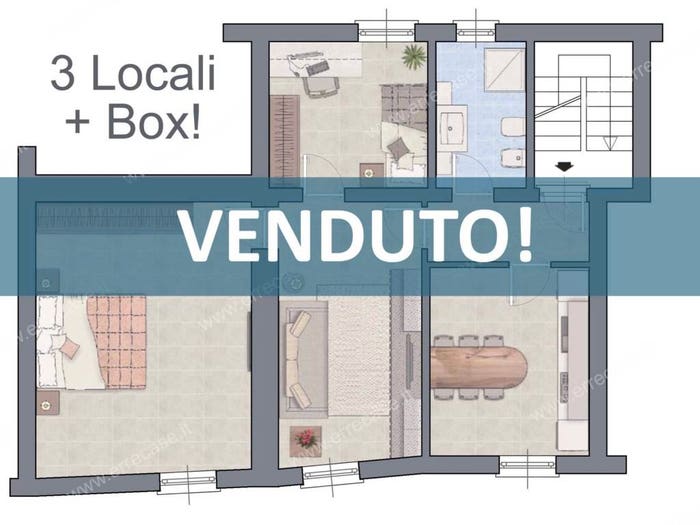 Appartamento trilocale in vendita in Via Cialdini, Centro, Brembate