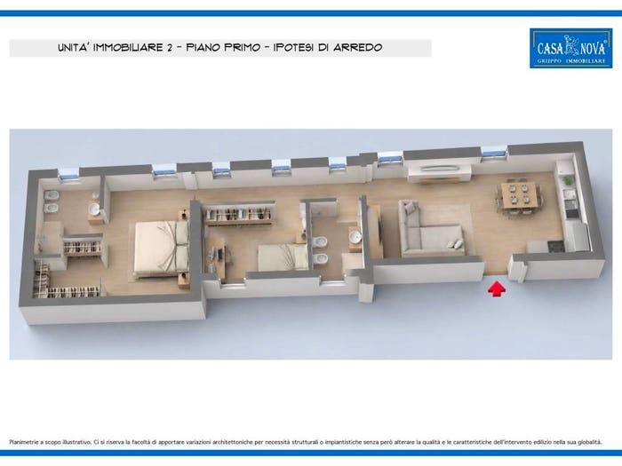 Appartamento trilocale in vendita in Via Leonida Bissolati, Centro, Budrio