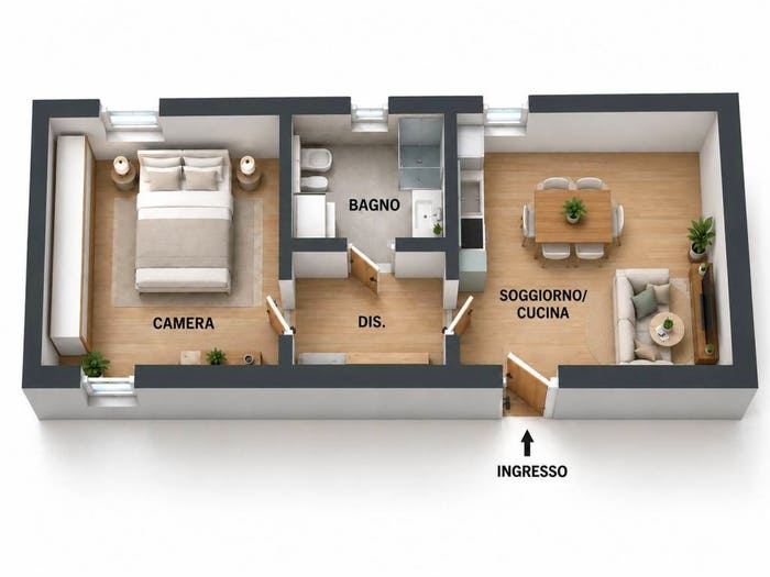 Appartamento bilocale in vendita in Via Giovanni Ortelli, Centro, Appiano Gentile