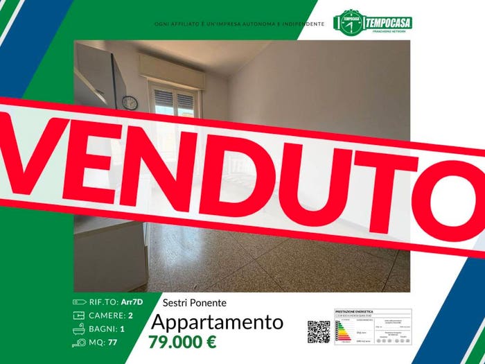 Appartamento trilocale in vendita in Piazza Silvio Arrivabene, Sestri Ponente, Genova