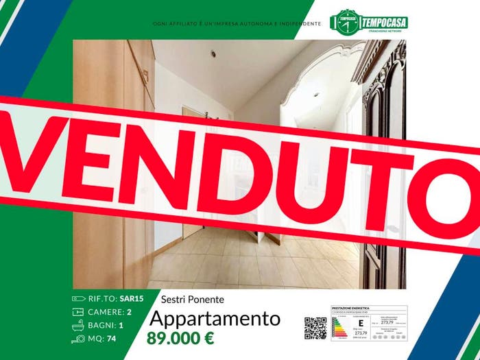 Appartamento trilocale in vendita in Via Andrea del Sarto, Sestri Ponente, Genova