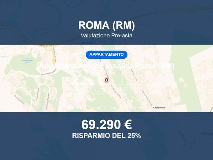 Appartamento bilocale in vendita in Via Pollutri, Castelverde, Roma