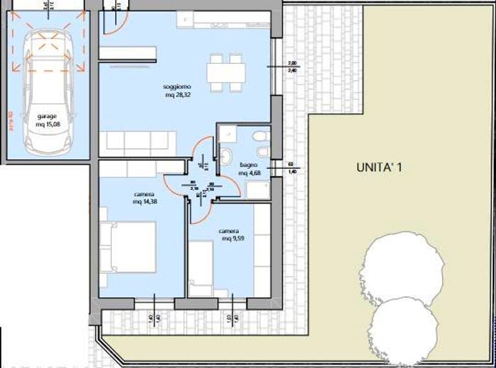 Appartamento trilocale in vendita in Via Mandello, Isola della Scala