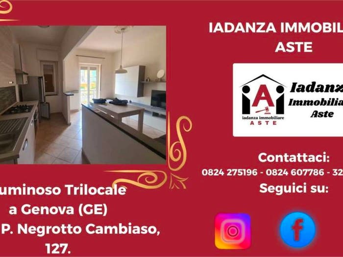 Appartamento trilocale in vendita in Via Pierino Negrotto Cambiaso, Rivarolo, Genova