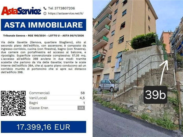 Appartamento quadrilocale in vendita in Via delle gavette b, Molassana, Genova