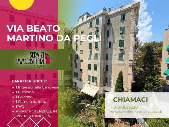 Appartamento bilocale in vendita in Via Beato Martino da Pegli, Pegli, Genova