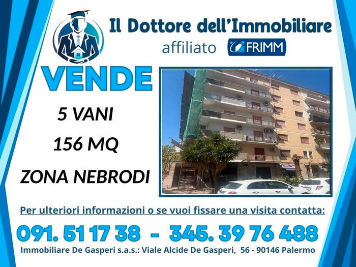 Appartamento con 5 locali in vendita in Via Abruzzi, De Gasperi Croce Rossa, Palermo