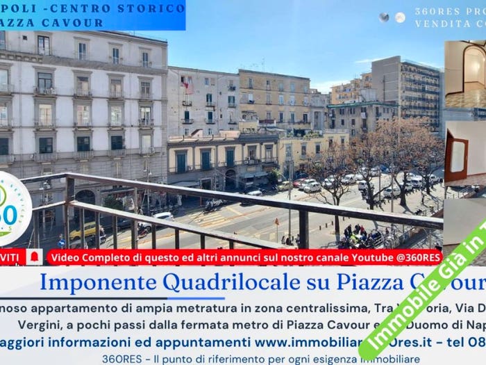 Appartamento quadrilocale in vendita in Via Crocelle a Porta San Gennaro, Sanità, Napoli