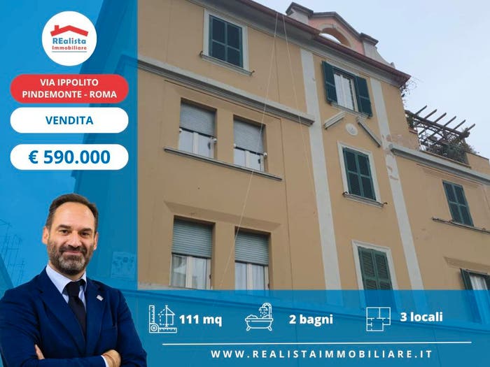 Appartamento trilocale in vendita in Via Ippolito Pindemonte, Monteverde Vecchio, Roma