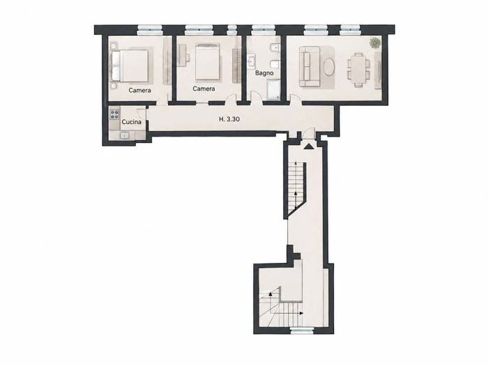 Appartamento trilocale in vendita in Via Gianfranco Zuretti, Cascina dei Pomi, Milano