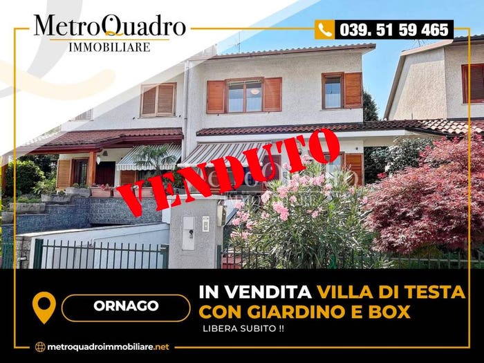 Casa quadrilocale in vendita in Via Giovanni Pascoli, Centro, Ornago