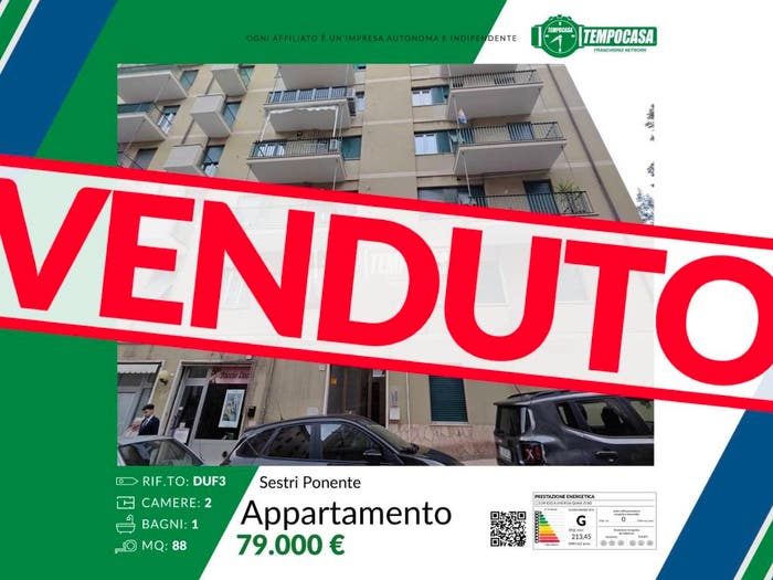 Appartamento trilocale in vendita in Via Lorenzo Dufour, Cornigliano, Genova