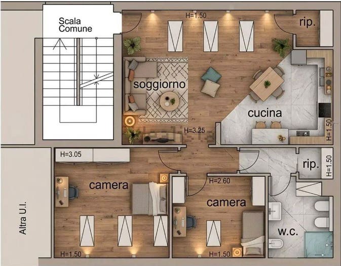 Casa trilocale in vendita in Centro, Oleggio