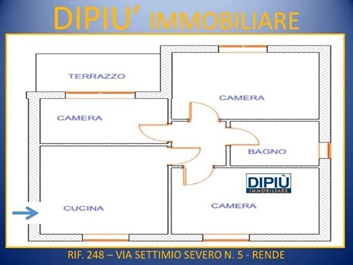 Appartamento trilocale in vendita in Via Settimio Severo, Rende
