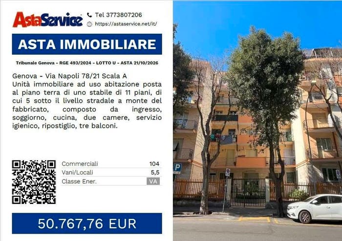 Appartamento con 5 locali in vendita in Via Napoli Scala A, Lagaccio, Genova