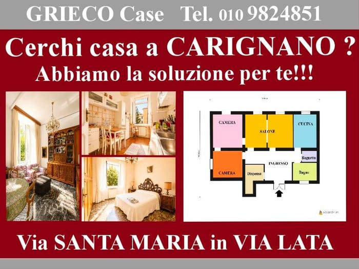 Appartamento quadrilocale in vendita in Via Santa Maria in Via Lata, Carignano, Genova
