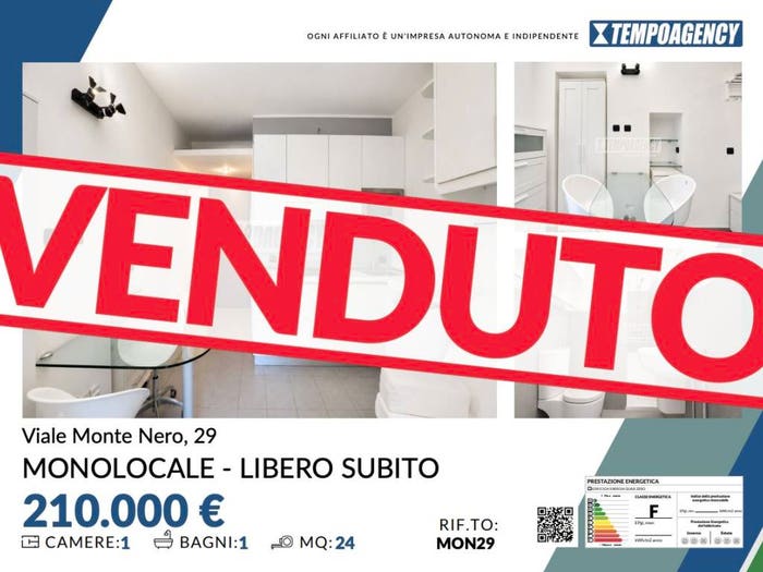 Appartamento monolocale in vendita in Viale Monte Nero, Porta Romana Medaglie d'Oro, Milano