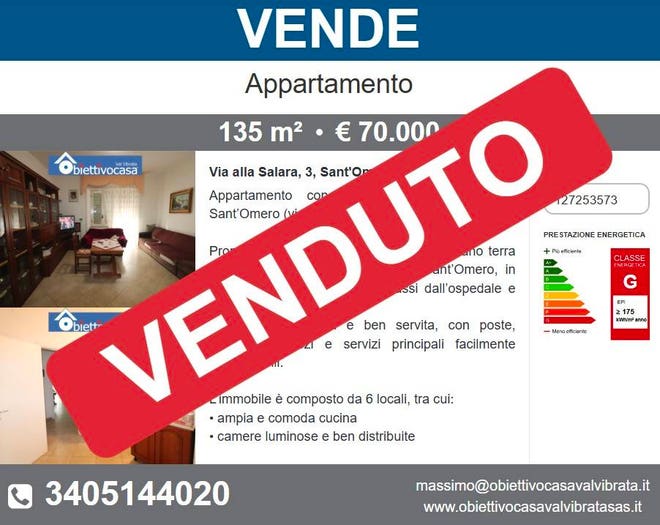 Appartamento con 5 locali in vendita in Via alla Salara, Centro, Sant'Omero