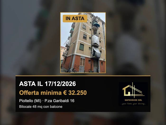 Appartamento bilocale in vendita in Piazza Giuseppe Garibaldi, Centro, Pioltello