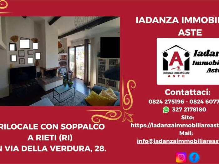 Appartamento trilocale in vendita in Via della Verdura, Rieti