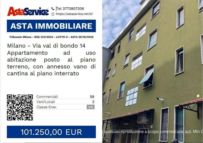 Appartamento bilocale in vendita in Via val di bondo, Comasina, Milano