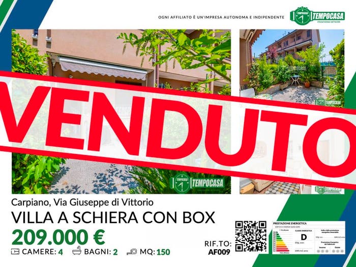 Casa quadrilocale in vendita in Via Giuseppe Di Vittorio, Centro, Carpiano