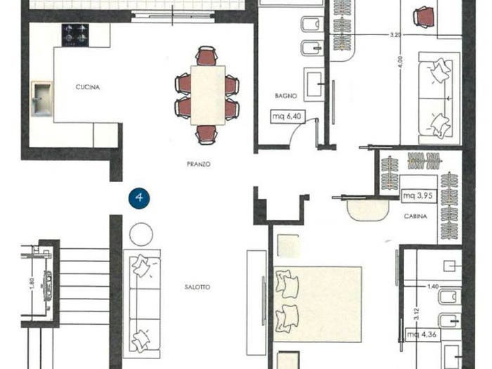 Appartamento trilocale in vendita in Via dell'Archeologia, Aversa