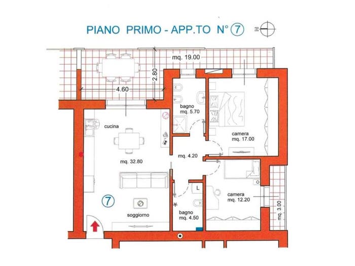 Appartamento trilocale in vendita in via Pompei, Centro, Povegliano Veronese