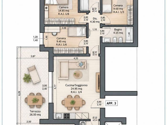 Appartamento quadrilocale in vendita in Rivoltella, Desenzano del Garda